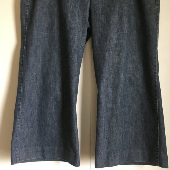 GAP Stretch Wide Leg Denim Trouser Pants - Picture 4 of 16